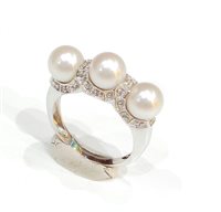 Anello Yukiko Donna in Oro bianco Perla YUK-14 - YUK-14